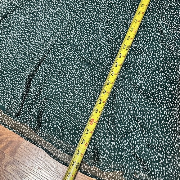 Joie Limited Edition Green Arctic Animal Spot Balloon Sleeve Dress Size XL - Picture 12 of 13